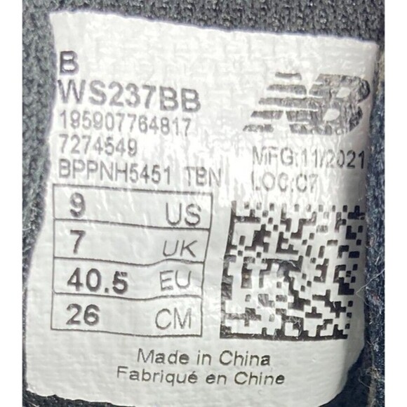 New Balance 237 Shoes Women's Size 9 Black Running Sneakers - Picture 9 of 9